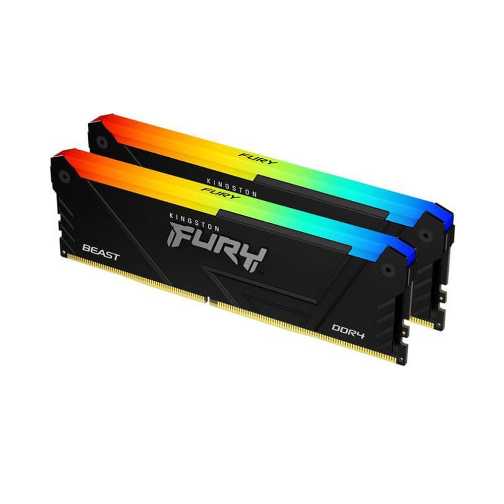 RAM Kingston FURY Beast RGB 16GB (2x8GB) DDR4 3200MHz (KF432C16BB2AK2/16)