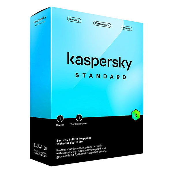 Phần mềm diệt virus Kaspersky Standard - 1U (1 thiết bị/ năm)